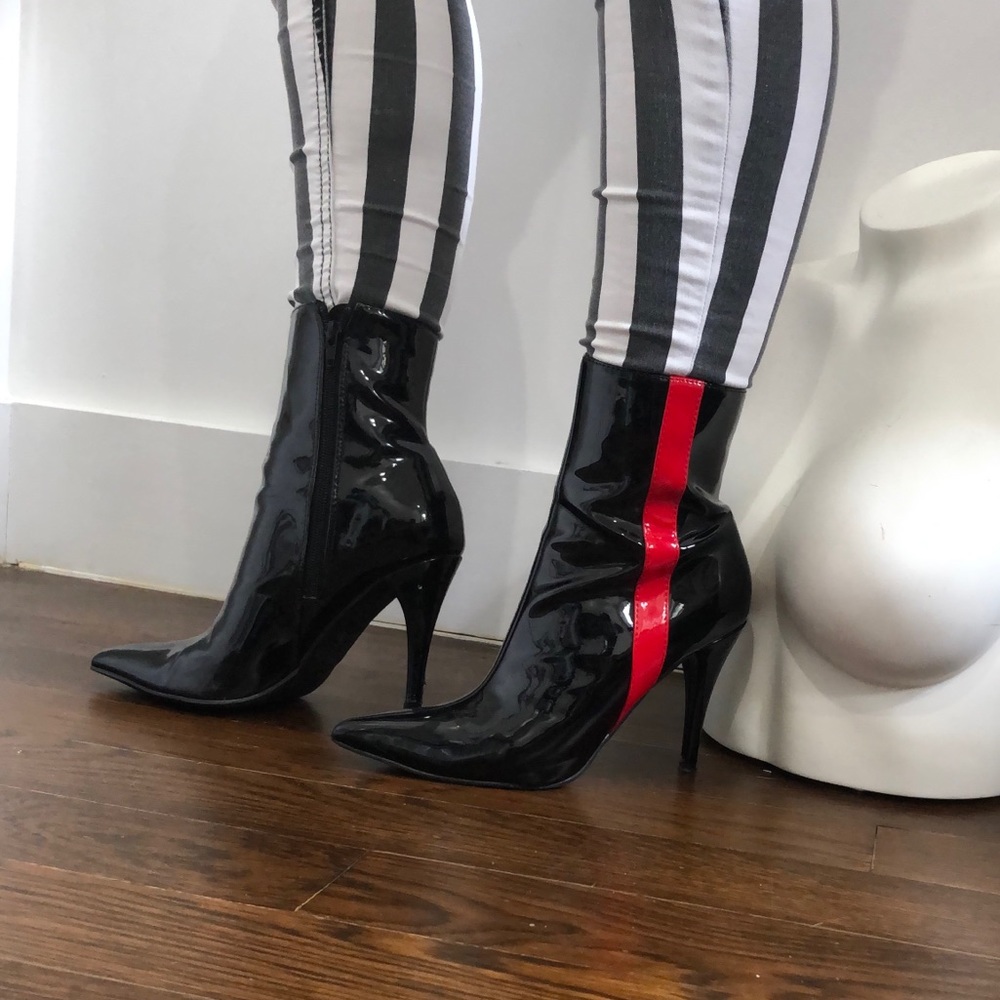 Patent Leather Ankle Bootie Heel